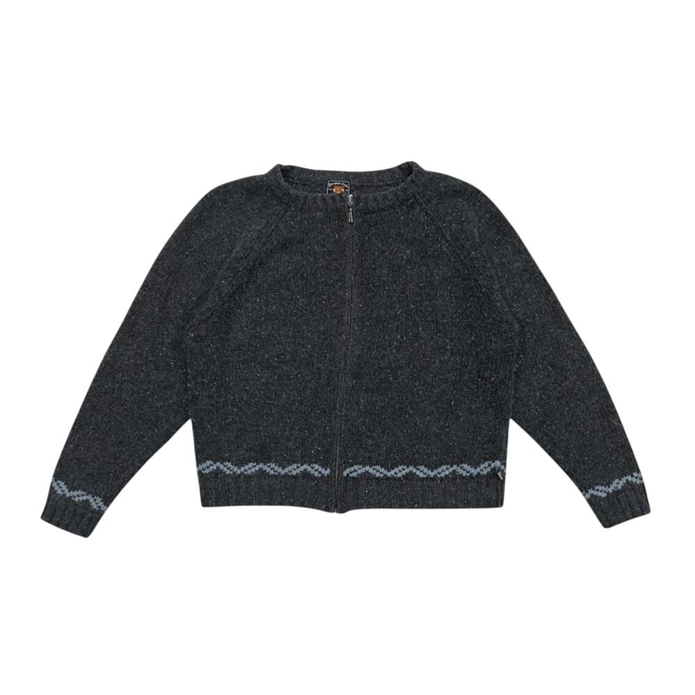 ★ Route 66 (Women’s) Charcoal Gray Cozy Full-Zip Knit Cardigan ★